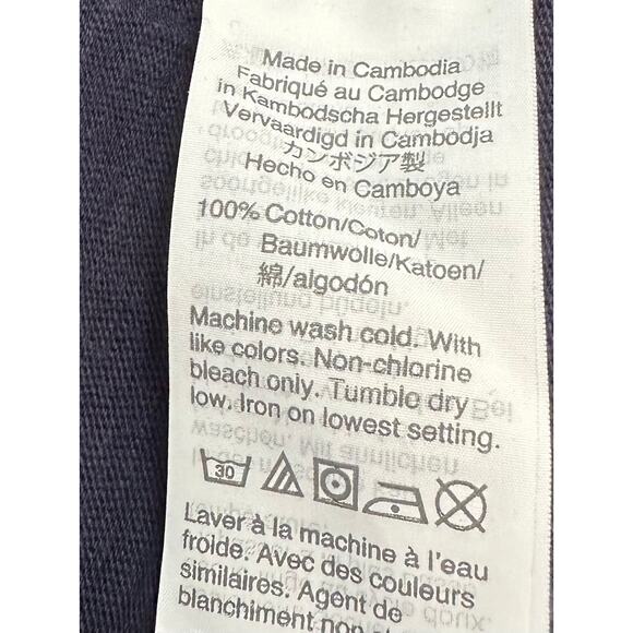 2/$15 J. Crew Mon Amour Cotton Collector Tee Navy Blue Short Sleeve Size S - Picture 10 of 12